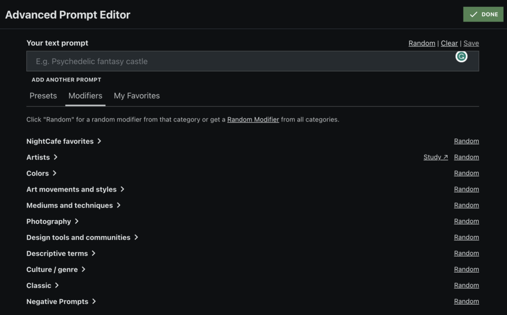 NightCafe Review & Tutorial: Is It Worth It in 2024? 4 nighcafe advanced editor