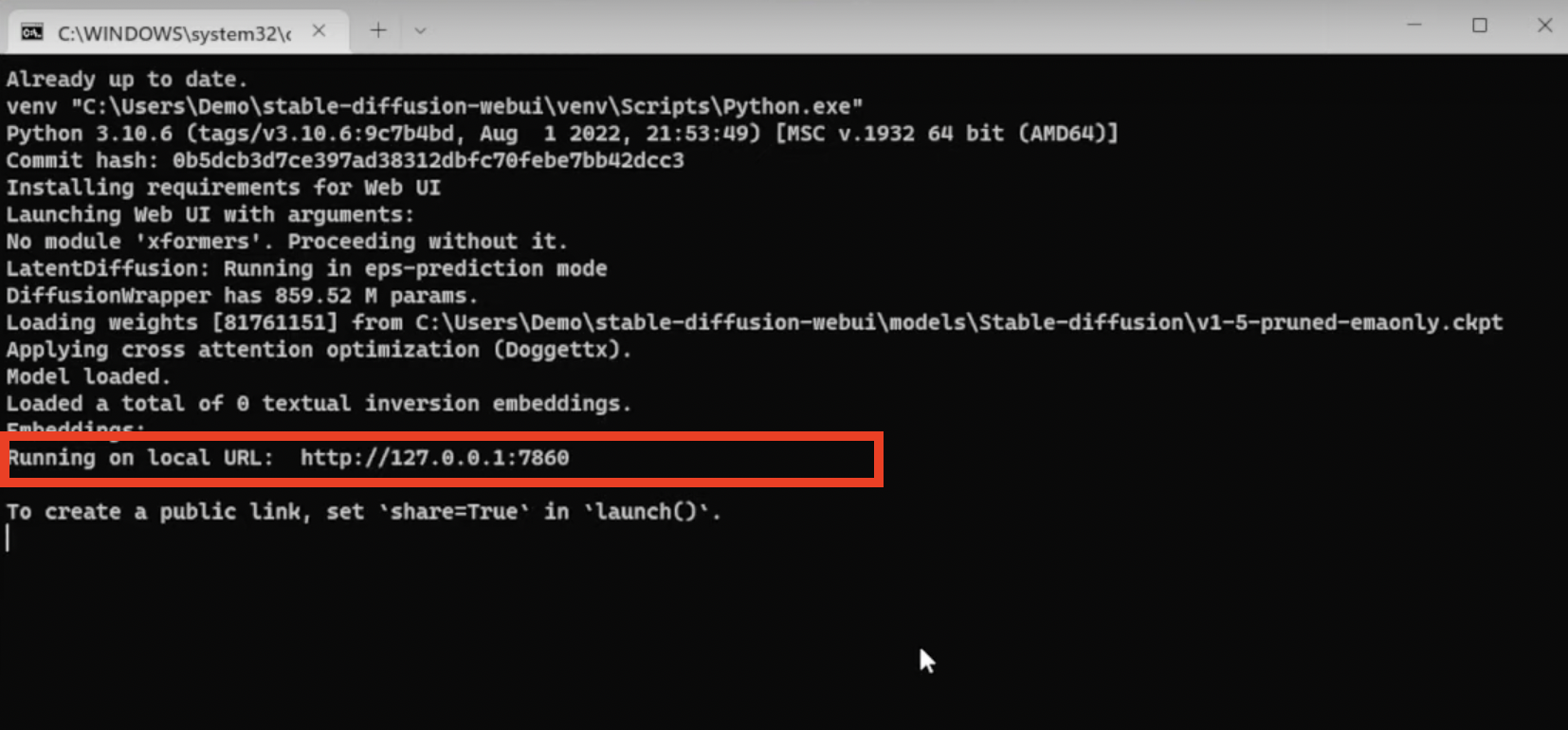 AUTOMATIC1111: Complete Guide to Stable Diffusion WebUI 9 Running on local URL: http://127.0.0.1:7860