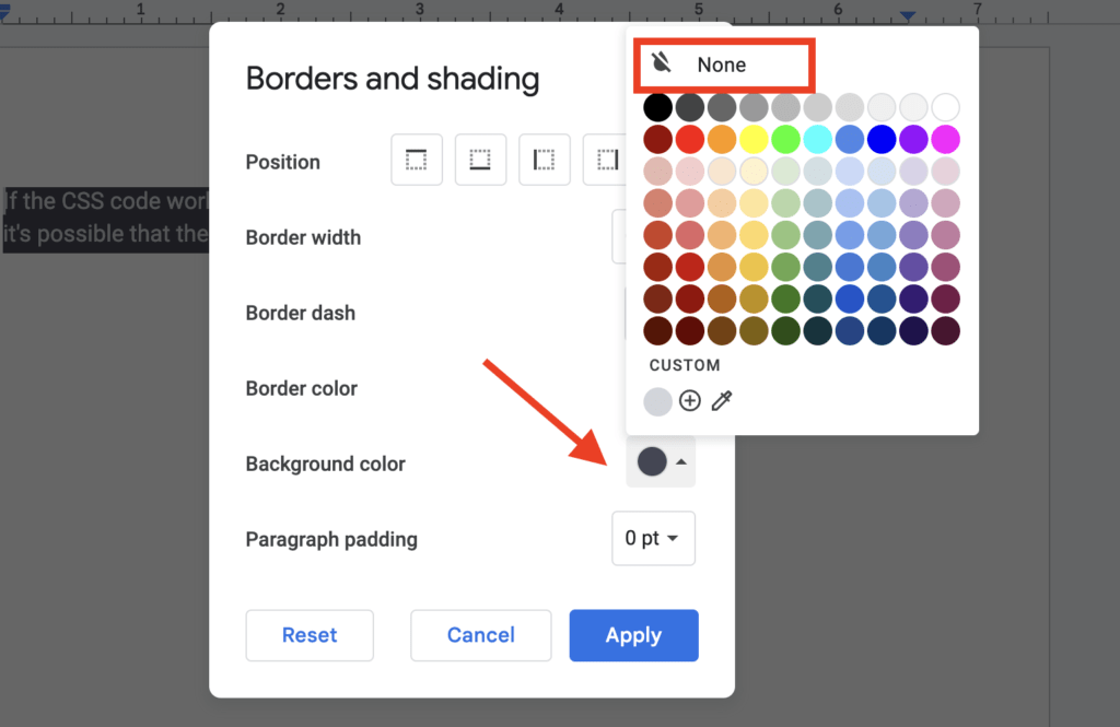 Quick Fix: How to Easily Remove Text Background in ChatGPT 4 Click none from background color