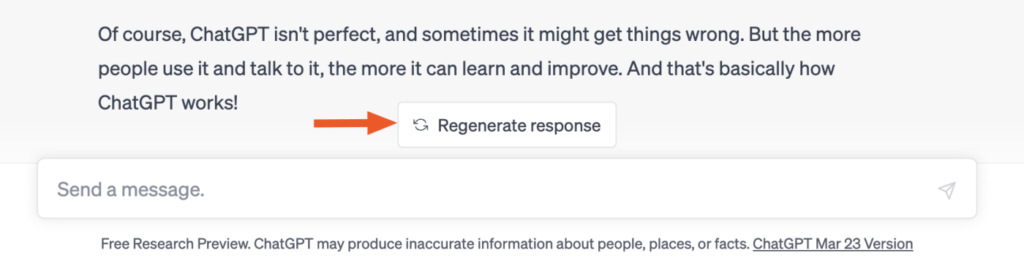 What is ChatGPT (A Beginners Guide to All About ChatGPT) 11 CHATGPT Regenerate Response