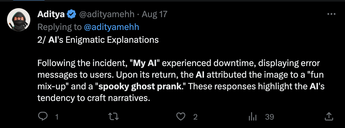 Is The Snapchat My AI a Real Person? Here's The Truth 3 Screenshot 2023 09 06 at 11.27.50 AM