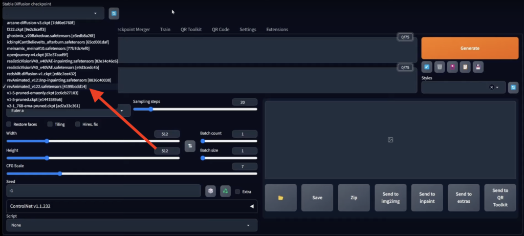 How to Add Hidden Text and Messages in AI Images (Guide) 10 Use rev animated checkpoint