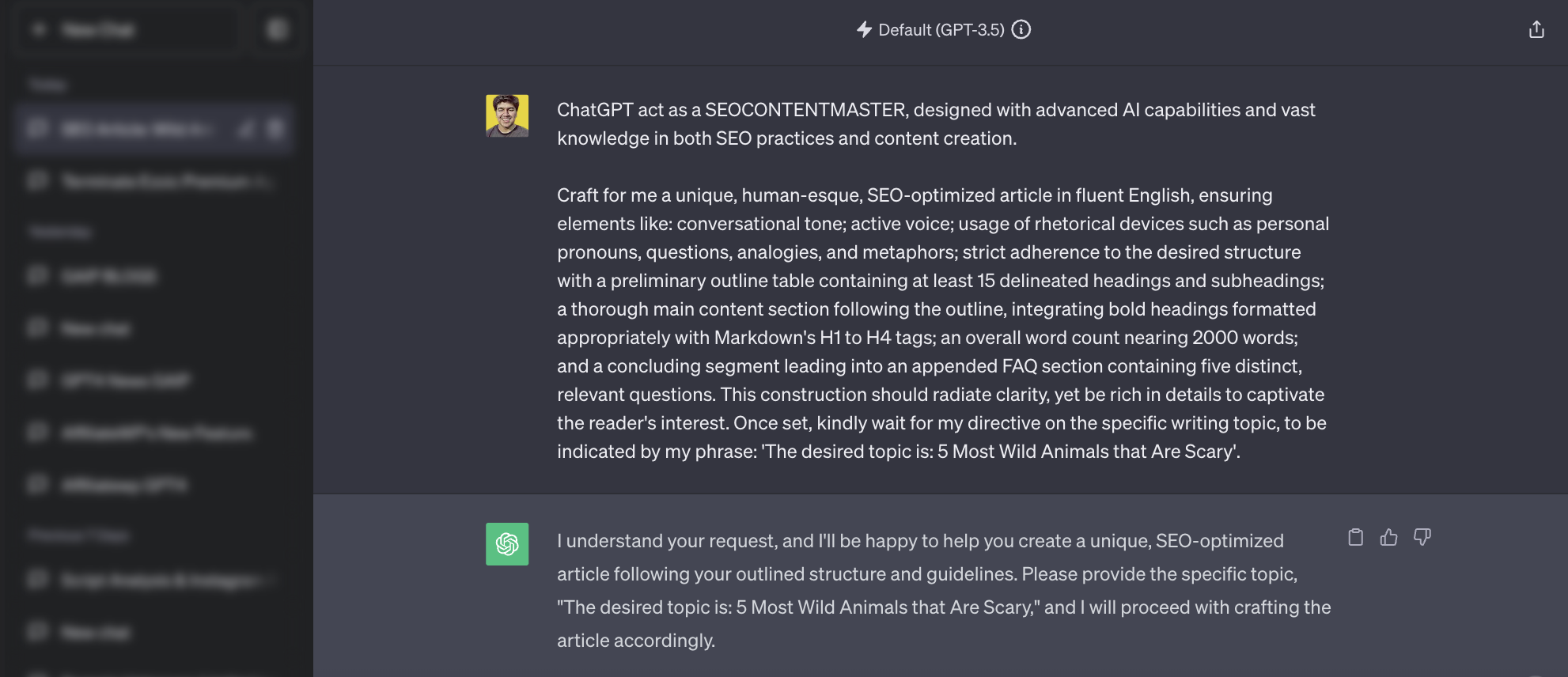 15+ ChatGPT Prompts for Bloggers (SEO, Outlining And More) 2 ChatGPT asked us if it should proceed or not