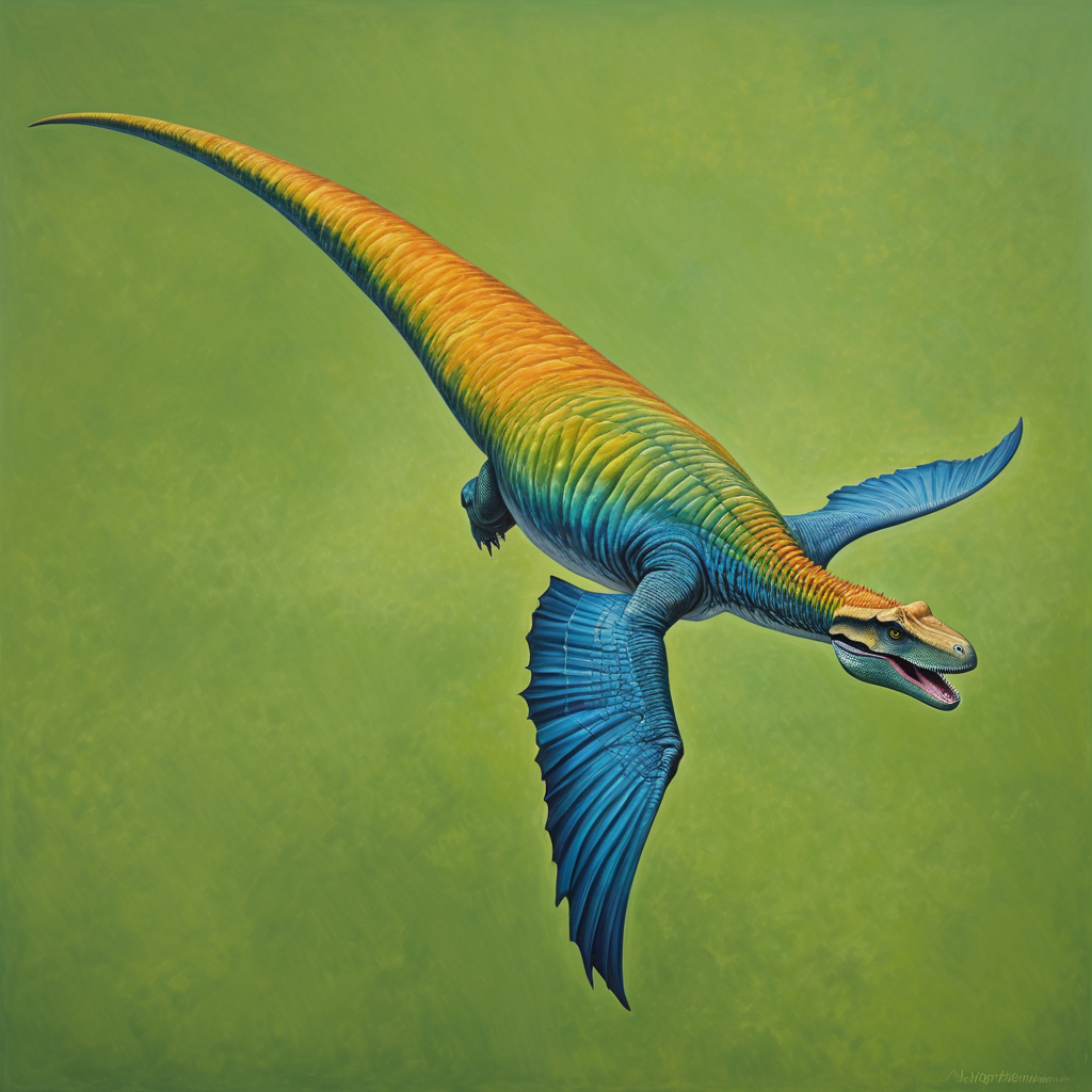AUTOMATIC1111: Complete Guide to Stable Diffusion WebUI 42 A hyperrealistic painting of a flying dinosaur generated using webui automatic1111