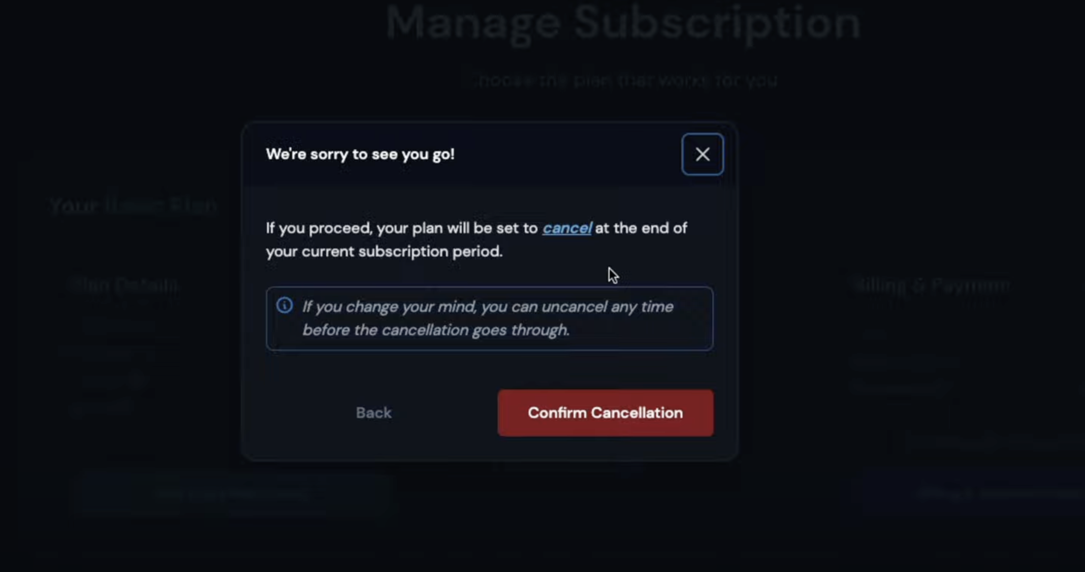 How to Cancel Your Midjourney Subscription (Simple Steps) 7 Click confirm cancellation on Midjourney