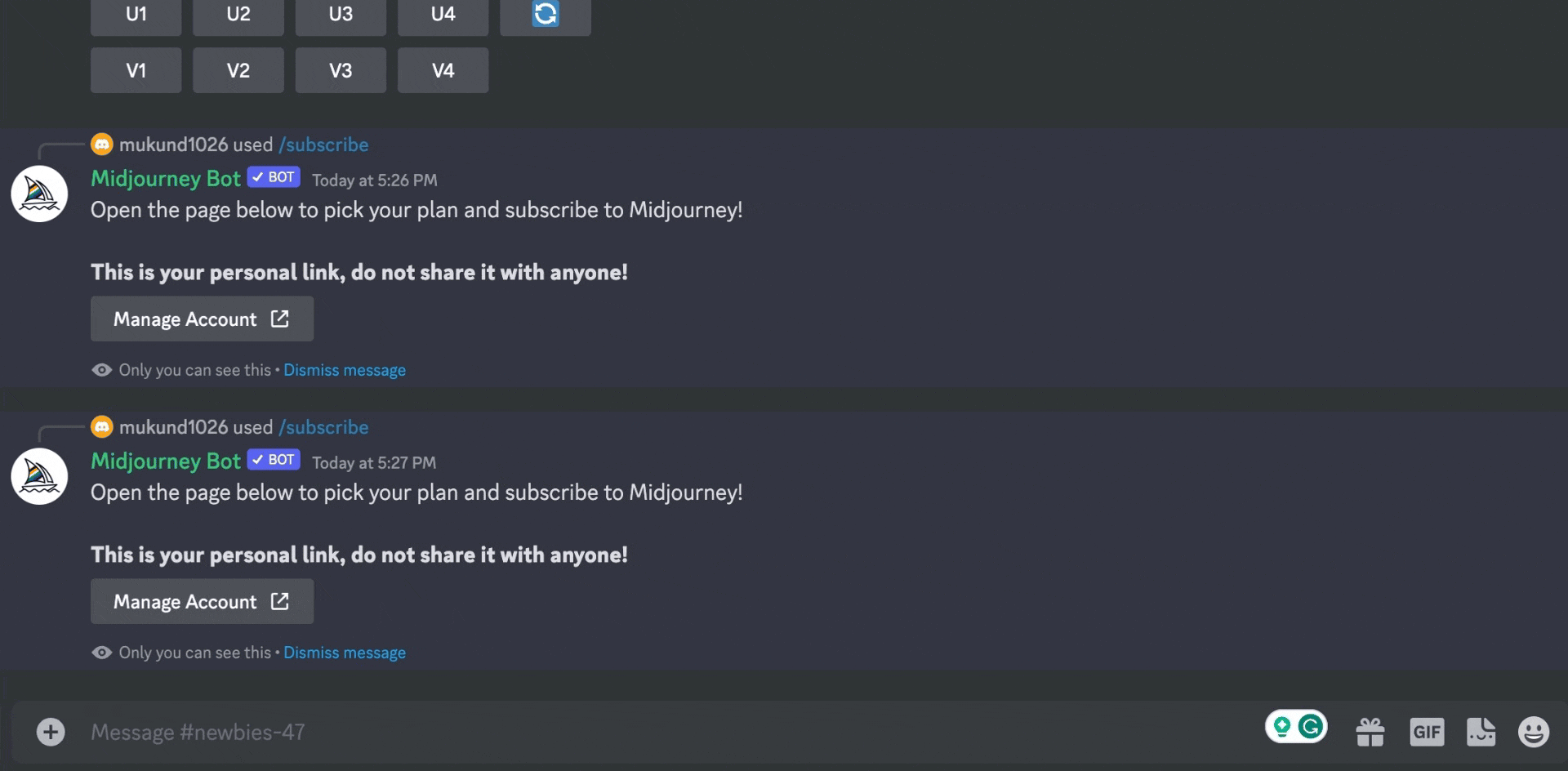 How to Cancel Your Midjourney Subscription (Simple Steps) 4 Prompt /subscribe in discord to cancel midjourney plan