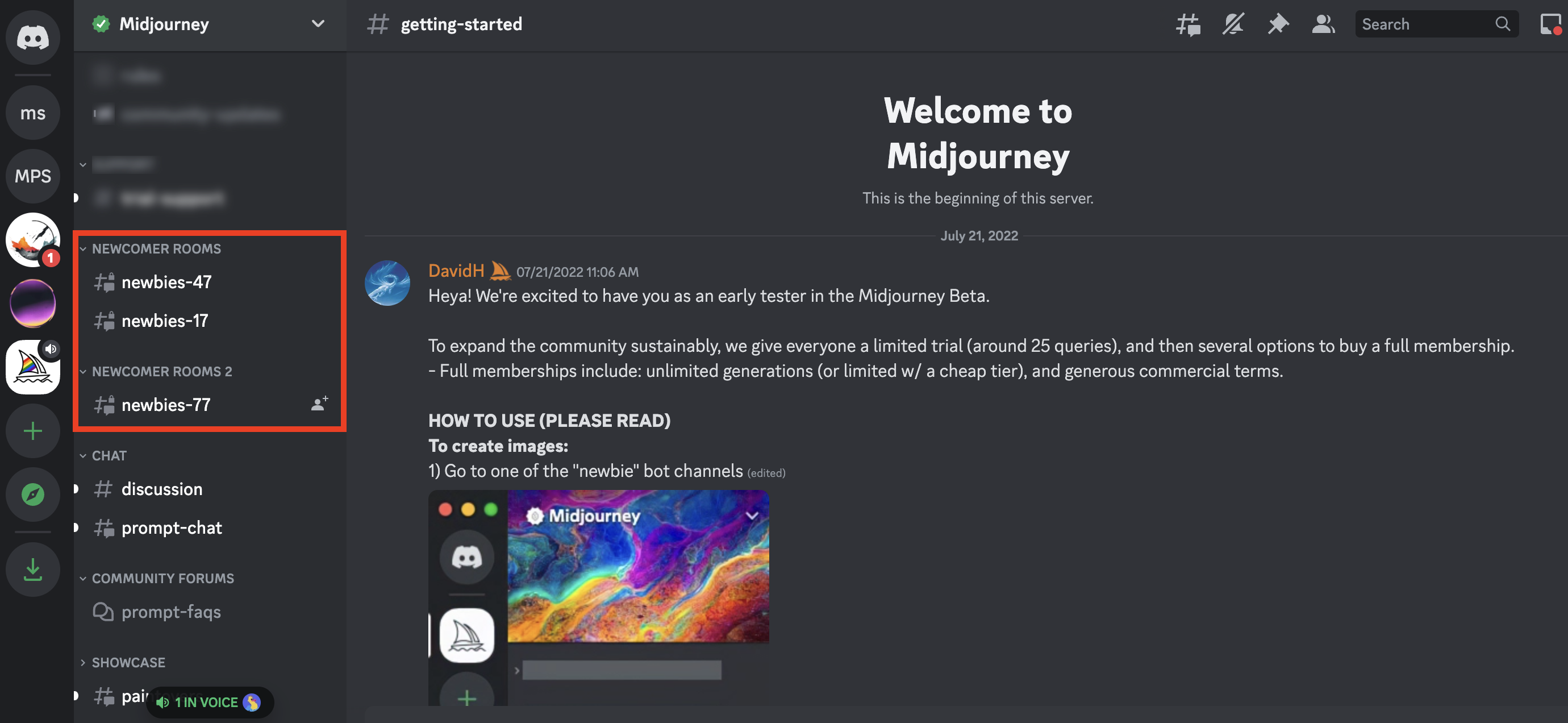 Easiest Way to Enable Midjourney V5 (Tutorial) 2 click any newcomer newbies channel