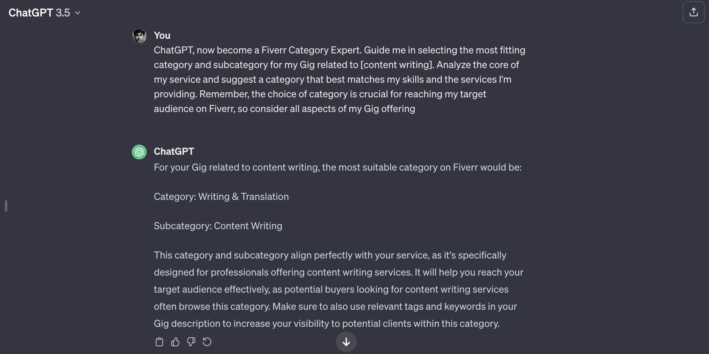 10 Best ChatGPT Prompts for Fiverr to Create Gigs in Seconds 3 Prompt for Selecting Category and Subcategory