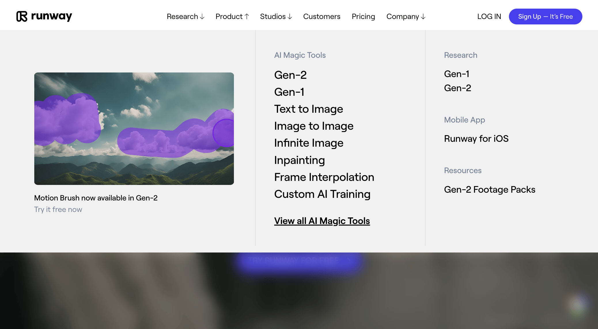 12 Best Midjourney Alternatives (2024) 7 runway home screen 1