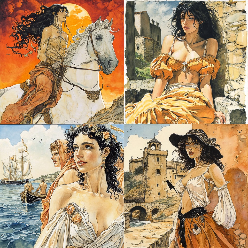 10 Best Midjourney Prompts for Wall Art 11 Milo Manara style