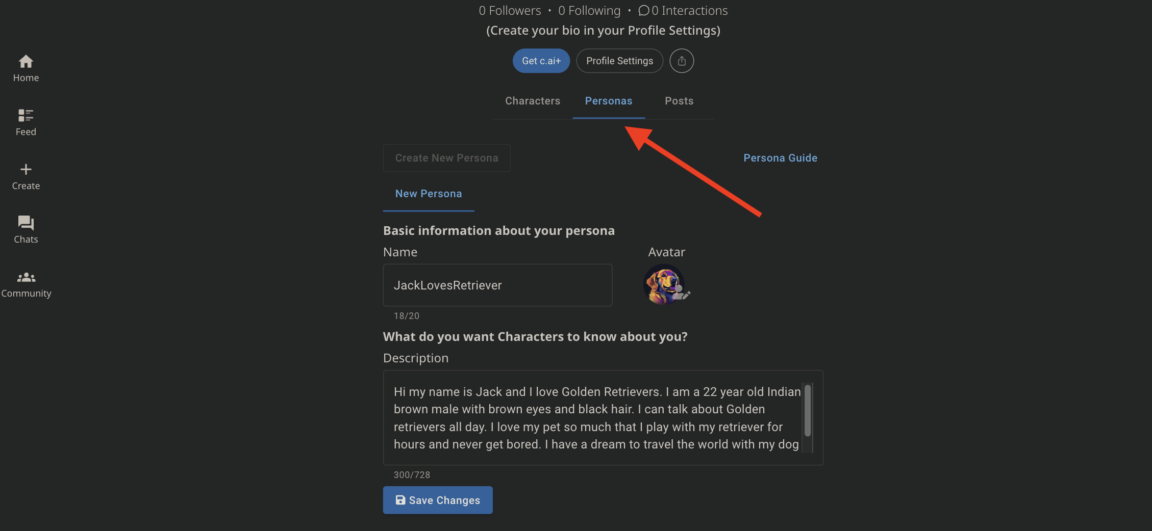 6 Best AI Tools to Chat with Anime Characters 3 creating personas