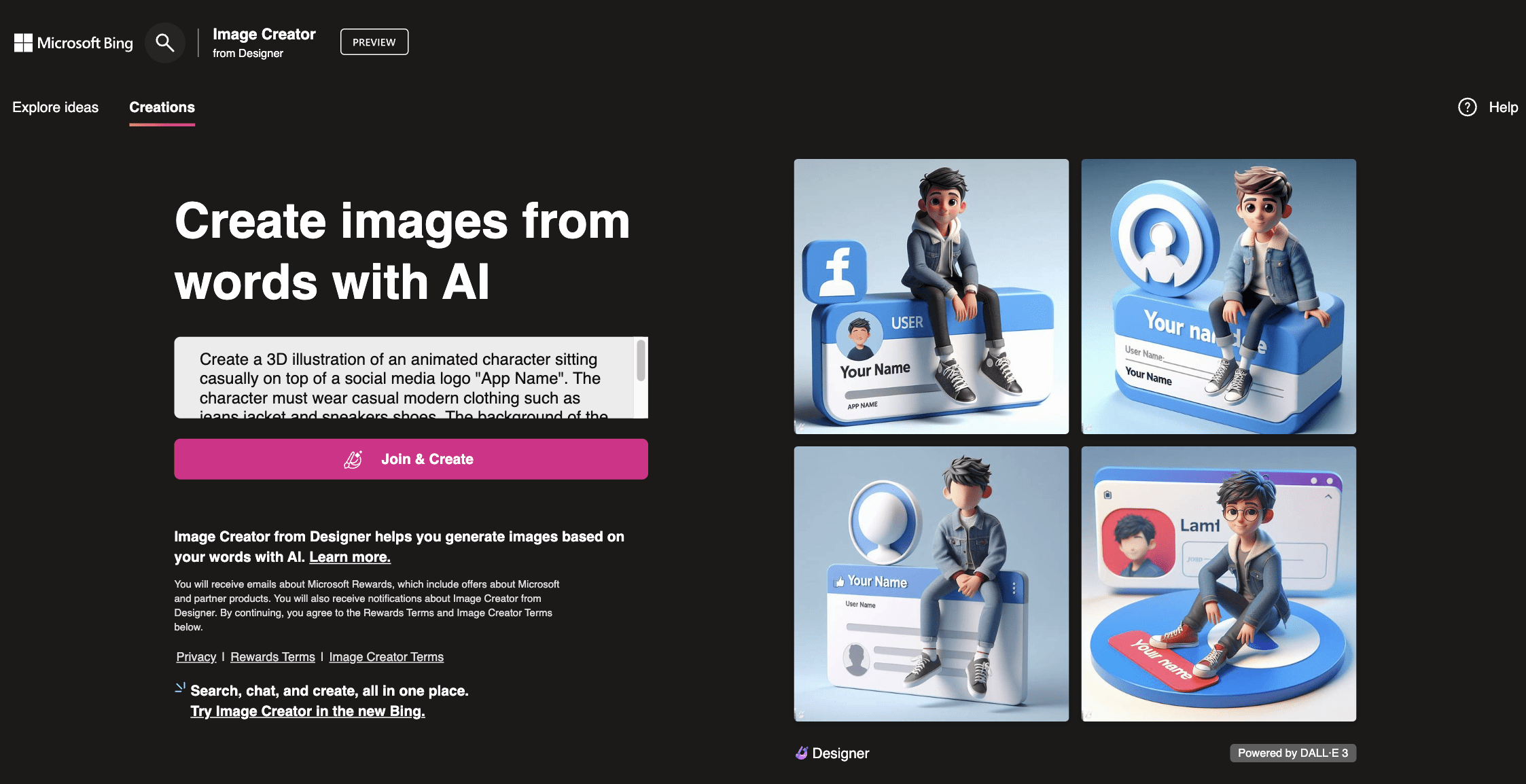 Microsoft Launches Bing AI Image Creator 3D for Instagram 1 Bing AI Image Creator 3D for Instagram