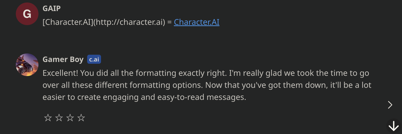 Character.ai Text Formatting Commands: (Tool + Guide) 8 Clickable Links in character ai