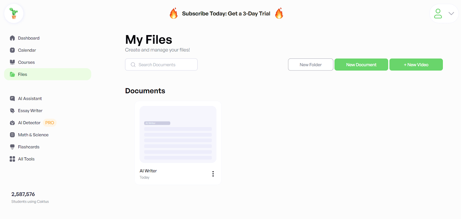 What is Caktus AI Writer (Tutorial + Review) 18 Name your file and start writing