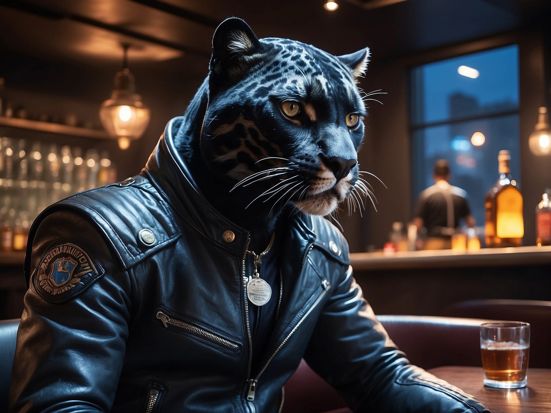 10 Best Midjourney Anthropomorphic Prompts 2 Anthropomorphic lion in a jacket example