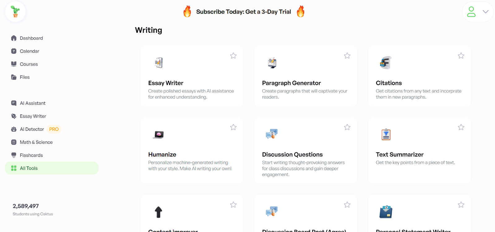 What is Caktus AI Writer (Tutorial + Review) 3 caktus ai interface