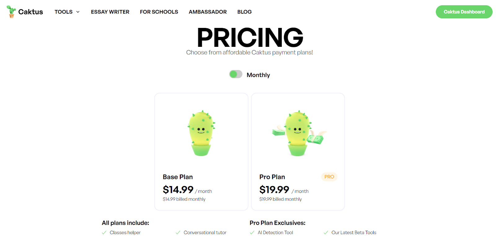 What is Caktus AI Writer (Tutorial + Review) 10 Caktus AI Pricing