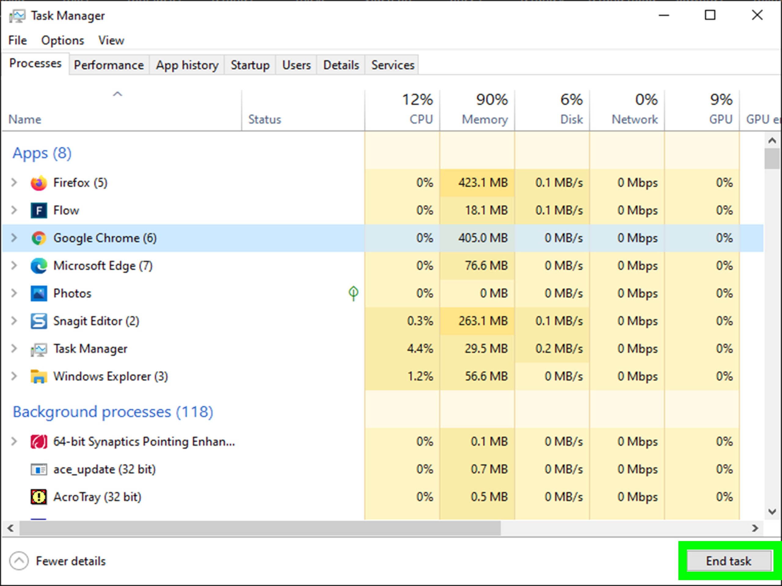 Fixed: Character AI Rate Exceeded Error 6 open task manager on windows and quit chrome