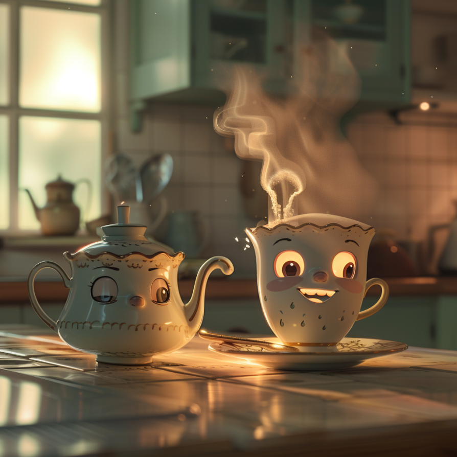 10 Best Midjourney Anthropomorphic Prompts 9 anthropomorphic teacup possessing human characteristics