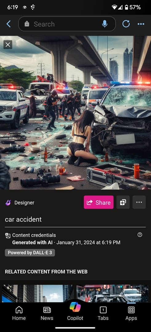 Microsoft Engineer Flags AI Tool for Violent, Explicit Content 1 inappropriate images generated using microsoft copilot