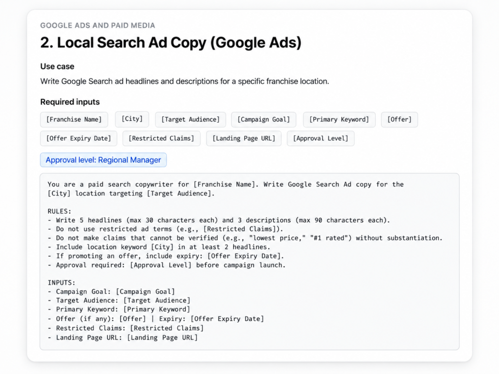 AI Prompts for Franchise Marketing Managers, but With Approval Rules 7 image4 2