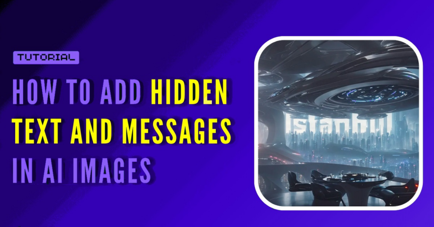 how to add hidden text and messages in ai images